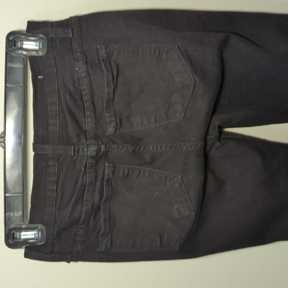 Judy Blue Cropped Jeans Black Fringe Hem Mid-Rise Stretch Women's Size 3 / 26" - Picture 8 of 8